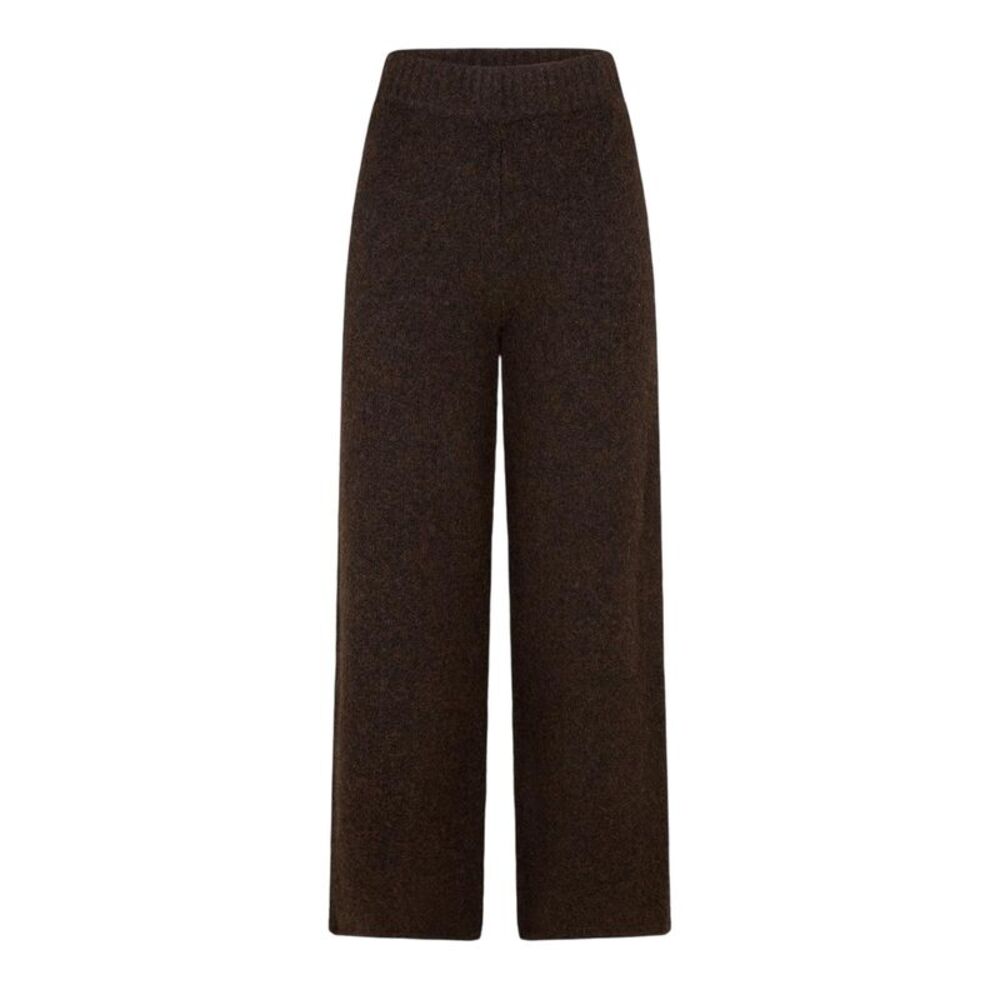 4th & Reckless Womens/Ladies Brady Knitted Wide Leg Pants / Chocolate